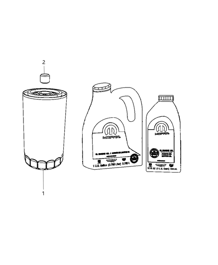 2011 Ram 3500 Cab Chassis Engine Oil , Engine Oil Filter And Adapter Diagram 2 - Thumbnail
