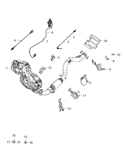 2019 Jeep Compass Oxygen Sensors & Exhaust Diagram 1 - Thumbnail