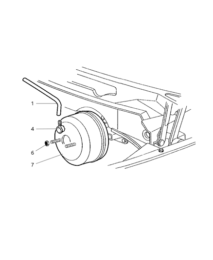 2006 Dodge Ram 1500 Power Booster Diagram for 5183885AA
