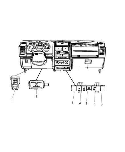 2011 Dodge Nitro Switches Instrument Panel Diagram