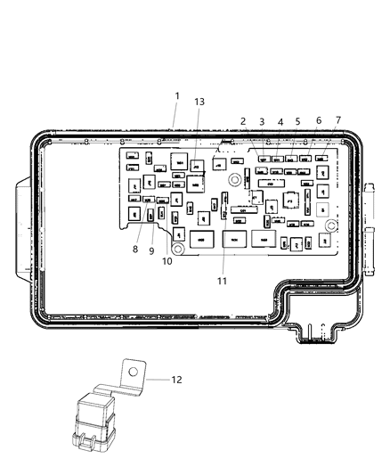 2009 Dodge Ram 1500 Module Totally Integrated Power Diagram for 4692123AD