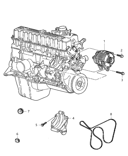 2003 Jeep Wrangler Alternator Diagram 2 - Thumbnail