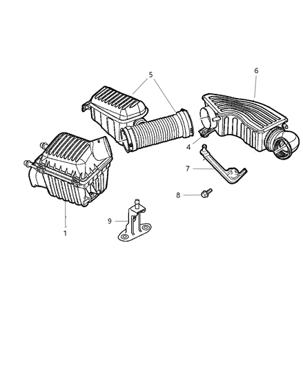 2000 Dodge Intrepid Resonator Diagram for 4591129AD