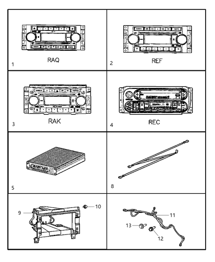 2006 Jeep Grand Cherokee AM/FM Cd Diagram for 5091710AG