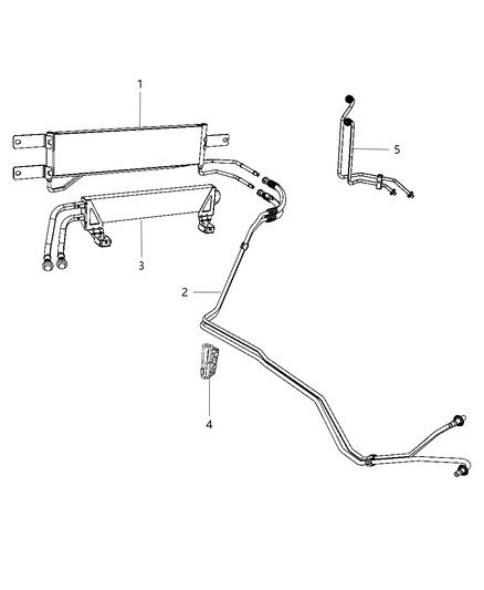 2011 Ram 3500 Cab Chassis Transmission Oil Cooler & Lines Diagram 1 - Thumbnail