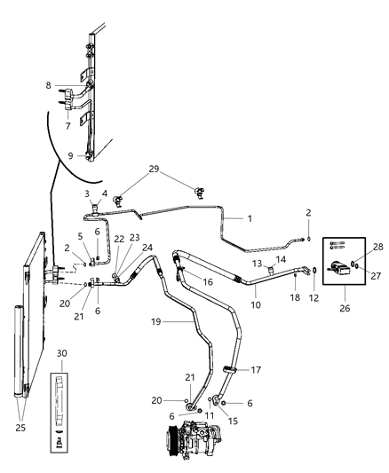 2011 Ram 1500 Liquid Line Diagram for 55056918AD