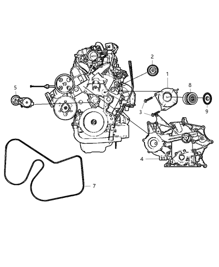 2007 Dodge Grand Caravan Alternator Diagram for 4868430AH