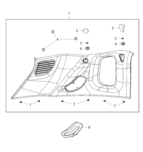 2021 Jeep Compass Quarter Trim Panel Diagram 3 - Thumbnail