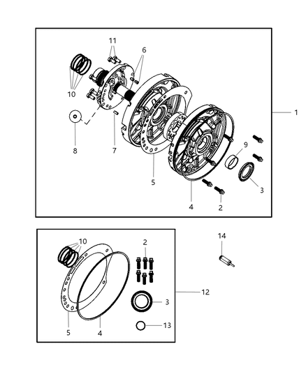 2008 Jeep Wrangler Oil Pump & Related Parts Diagram 1 - Thumbnail