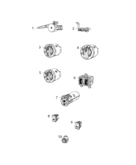 2020 Chrysler 300 Headlamp Switch Diagram for 68240386AC
