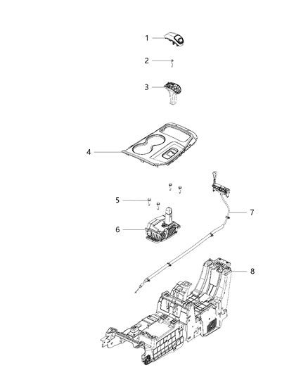 2014 Jeep Grand Cherokee Bezel Gear Shift Indicator Diagram for 1XH202X9AC