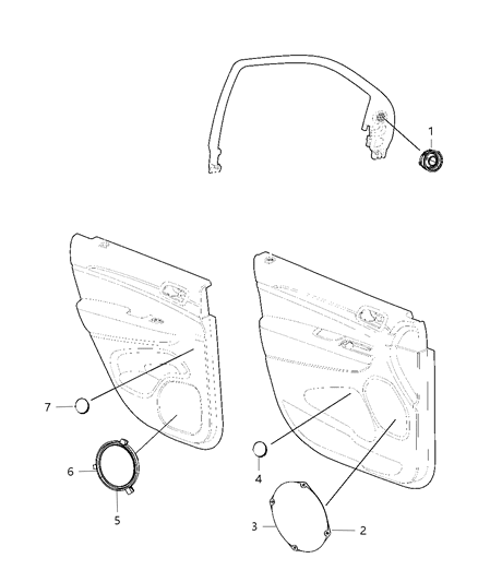 2013 Jeep Grand Cherokee Speaker Sub Woofer Diagram for 68043034AB