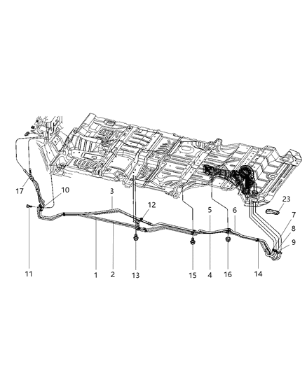 2001 Dodge Durango Suction Line Rear Bracket Diagram for 5019415AA