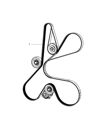2007 Dodge Nitro Serpentine Belt Diagram for 68038524AA