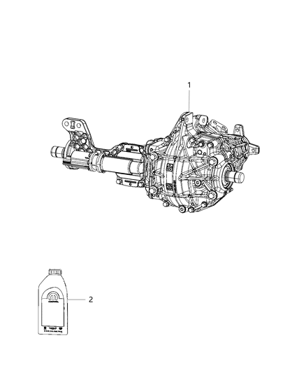 2020 Ram 1500 New Style Axle Assembly, Front Diagram
