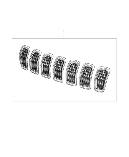 2014 Jeep Cherokee Grille Kit Radiator Diagram for 5RB21DX8AB