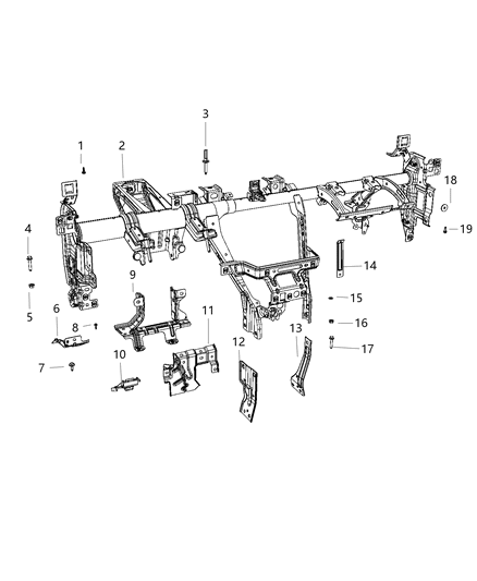2021 Jeep Compass Steering Column Nut Diagram for 6106135AA