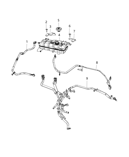 2021 Ram 1500 Crossover Pipe Diagram for 68309959AE
