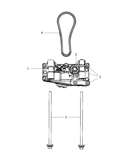 2010 Chrysler Sebring Balance Shaft / Oil Pump Assembly Diagram 3 - Thumbnail