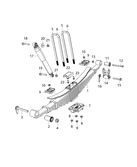 2020 Ram 5500 Bushing Spring Diagram for 68160719AB