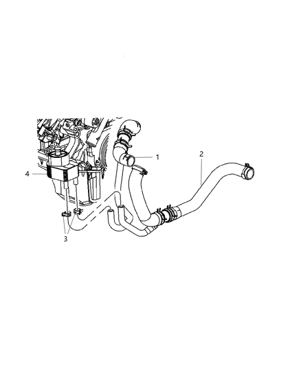 2007 Chrysler 300 Hose Radiator Inlet Diagram for 4596561AC
