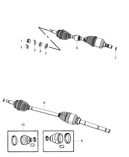 2016 Jeep Compass Shafts, Axle Diagram 2 - Thumbnail