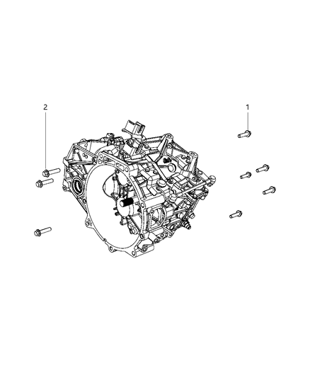 2008 Dodge Caliber Mounting Bolts of Manual Transmission Diagram 2 - Thumbnail