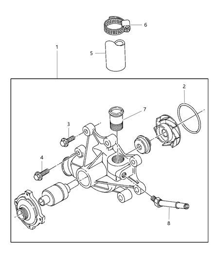 1999 Dodge Ram 2500 Regular Cab Water Pump Diagram 2 - Thumbnail