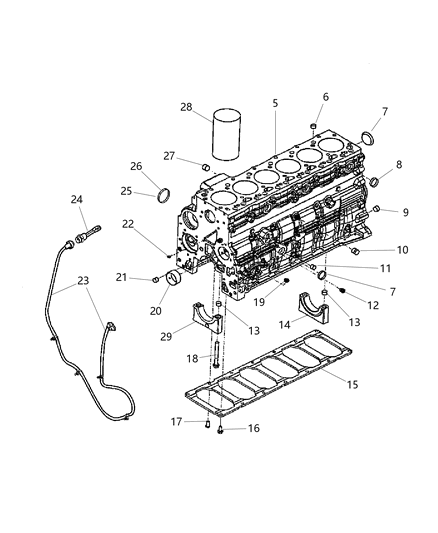 2005 Dodge Ram 3500 Cylinder Block Diagram 2 - Thumbnail