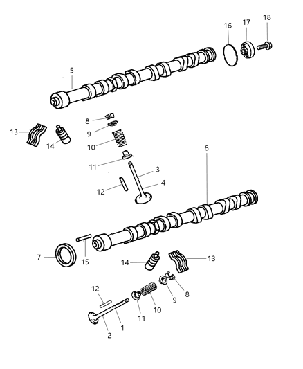 2006 Chrysler Sebring Camshaft Intake Diagram for 4777631AC