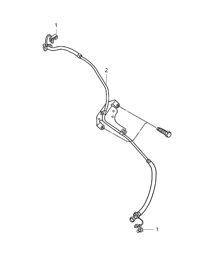 2011 Ram 3500 Cab Chassis Fuel Lines, Front Diagram