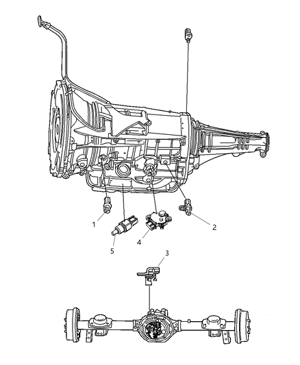 2010 Dodge Ram 3500 Cab Chassis Sensors - Powertrain Diagram