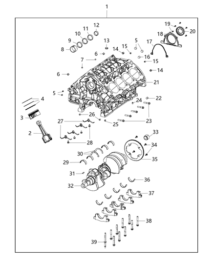 2020 Ram 3500 Cab Chassis Cylinder Block And Hardware Diagram 1 - Thumbnail