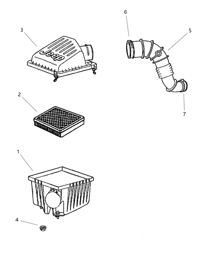 2000 Jeep Grand Cherokee Air Cleaner Diagram 1 - Thumbnail