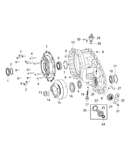 2017 Jeep Wrangler Front Case & Related Parts Diagram 6 - Thumbnail