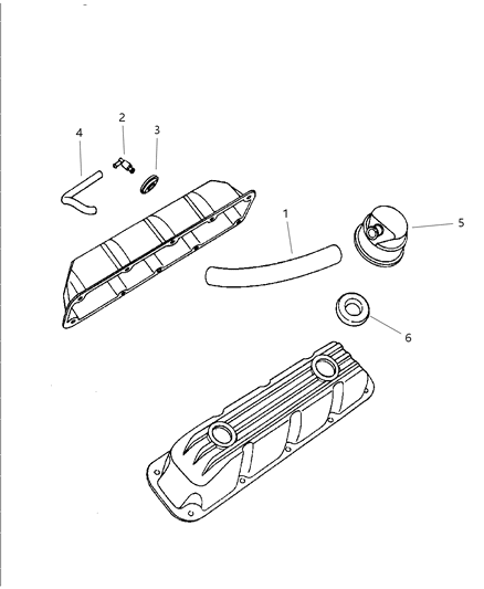 2001 Dodge Ram 2500 Regular Cab Crankcase Ventilation Diagram 2 - Thumbnail