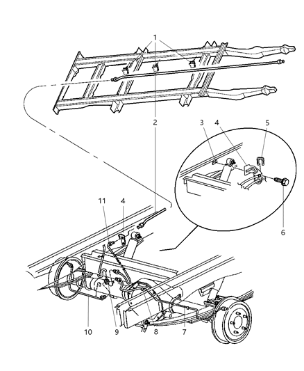 2002 Dodge Ram Van Tube Brake Diagram for 52009628AB