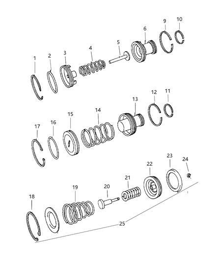 1999 Dodge Neon Piston, Reverse Servo Diagram for 4659837