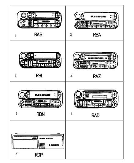 1999 Jeep Grand Cherokee Radio AM/FM With CD And Cassette Diagram for 4858540AD