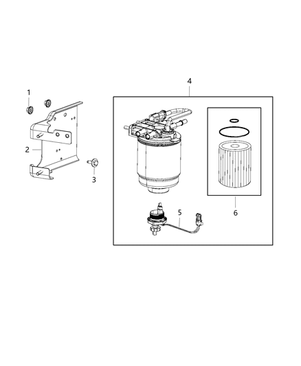 2020 Ram 5500 Fuel Filter & Water Separator Diagram 3 - Thumbnail