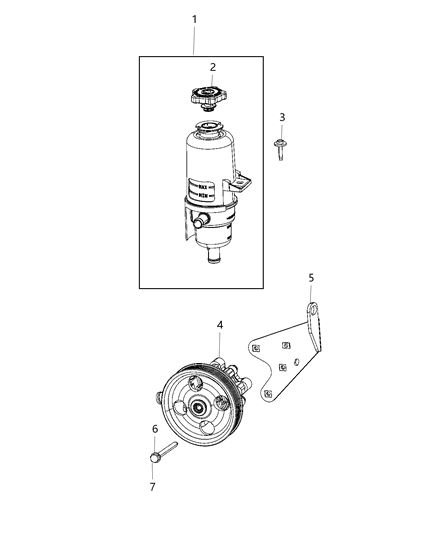 2020 Ram 2500 Power Steering Pump & Reservoir Diagram