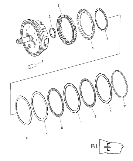2007 Jeep Grand Cherokee Multi-Disc Holding Clutch Diagram 2 - Thumbnail