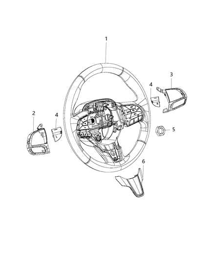 2017 Chrysler Pacifica Wheel Steering Diagram for 6EQ09PMHAB