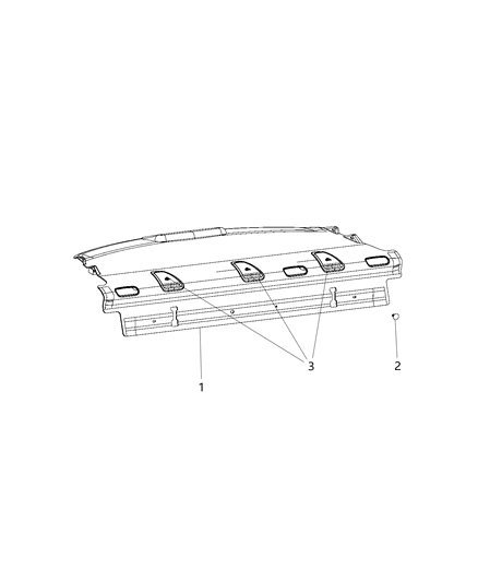 2015 Chrysler 200 Rear Shelf Panel of Interior Trim Diagram