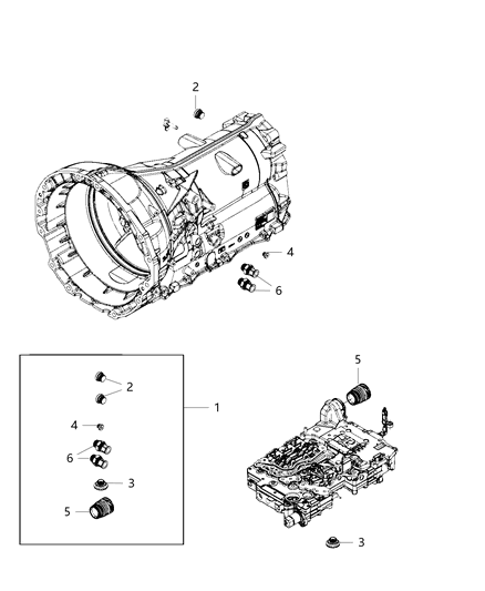 2020 Dodge Charger Plug Kit Transmission Diagram for 68142479AA