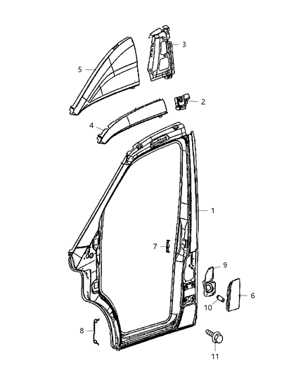 2008 Dodge Sprinter 2500 Front Aperture Panel Diagram 3 - Thumbnail