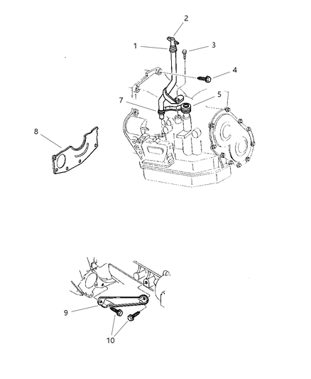 2000 Chrysler Cirrus Indicator Transmission Fluid Level Diagram for 4593273AB