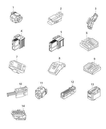 2019 Jeep Renegade Connector Electrical Diesel Filter Heater Diagram for 68236018AA