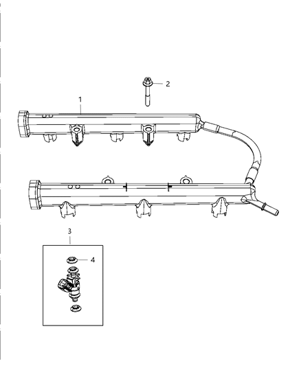 2014 Jeep Wrangler Fuel Rail & Injectors Diagram 2 - Thumbnail