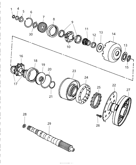 2000 Dodge Ram 1500 Regular Cab Gear Train & Intermediate Shaft Diagram 1 - Thumbnail